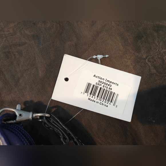 🤍❗NWT Action Imports Native American Wolf Purple Wristlet Wallet - Picture 2 of 4